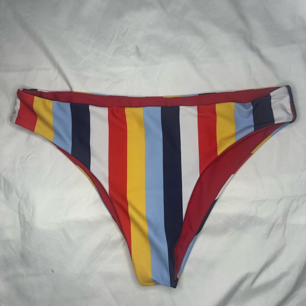 Striped Multicolor/Reversible Bikini Bottoms